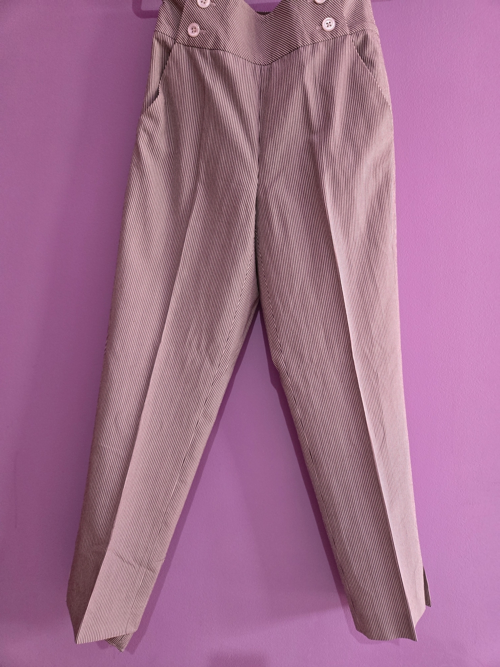 Rena Lange Women's Pinstripe Tailored Trousers Made In Germany